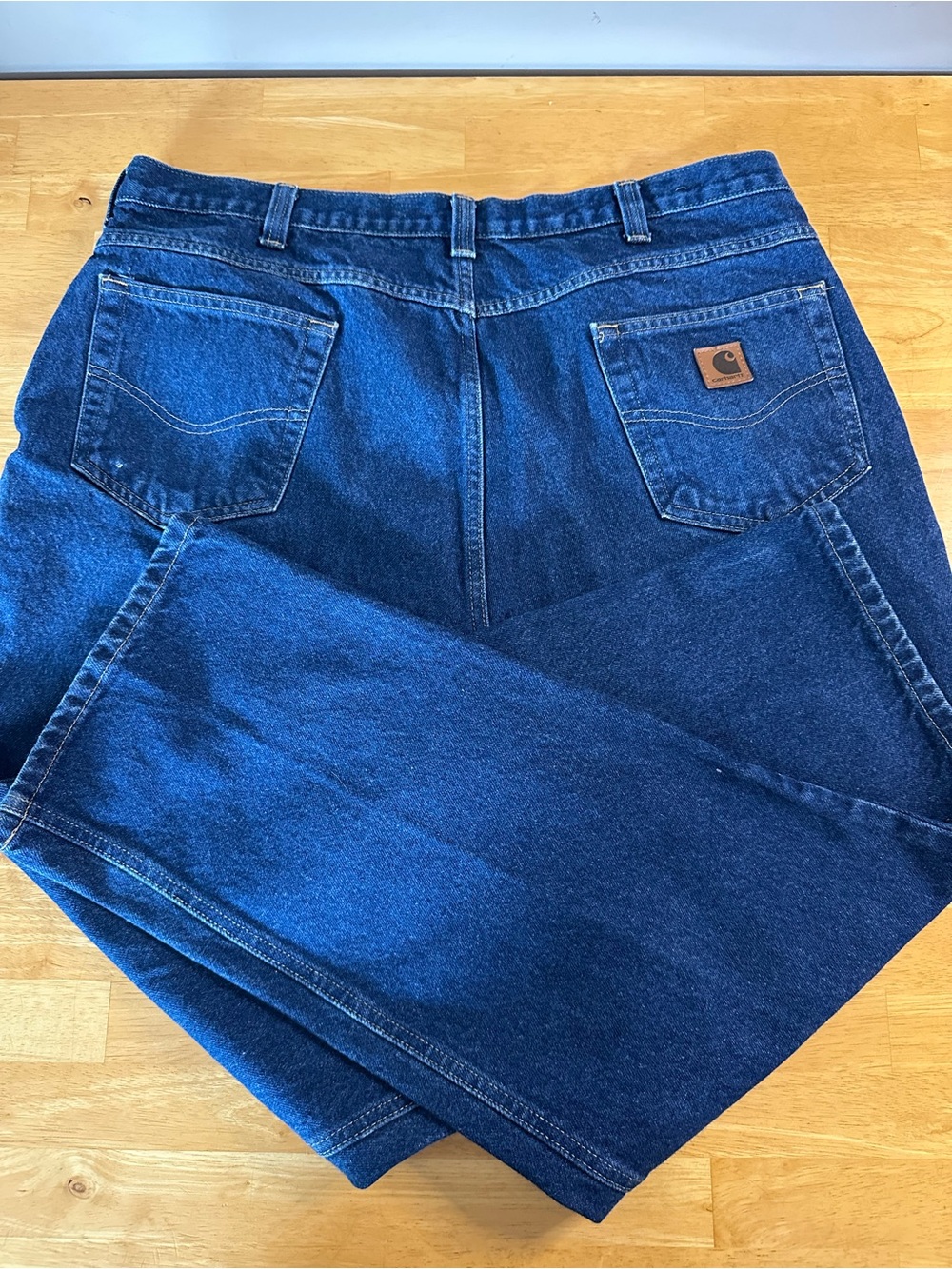 Carhartt Men's Relaxed Fit Jeans Dark Wash Blue Denim 40x30